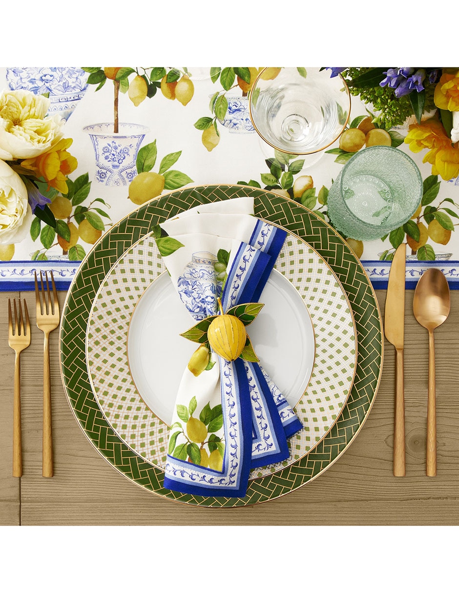 Plato base Garden Lattice de porcelana 4