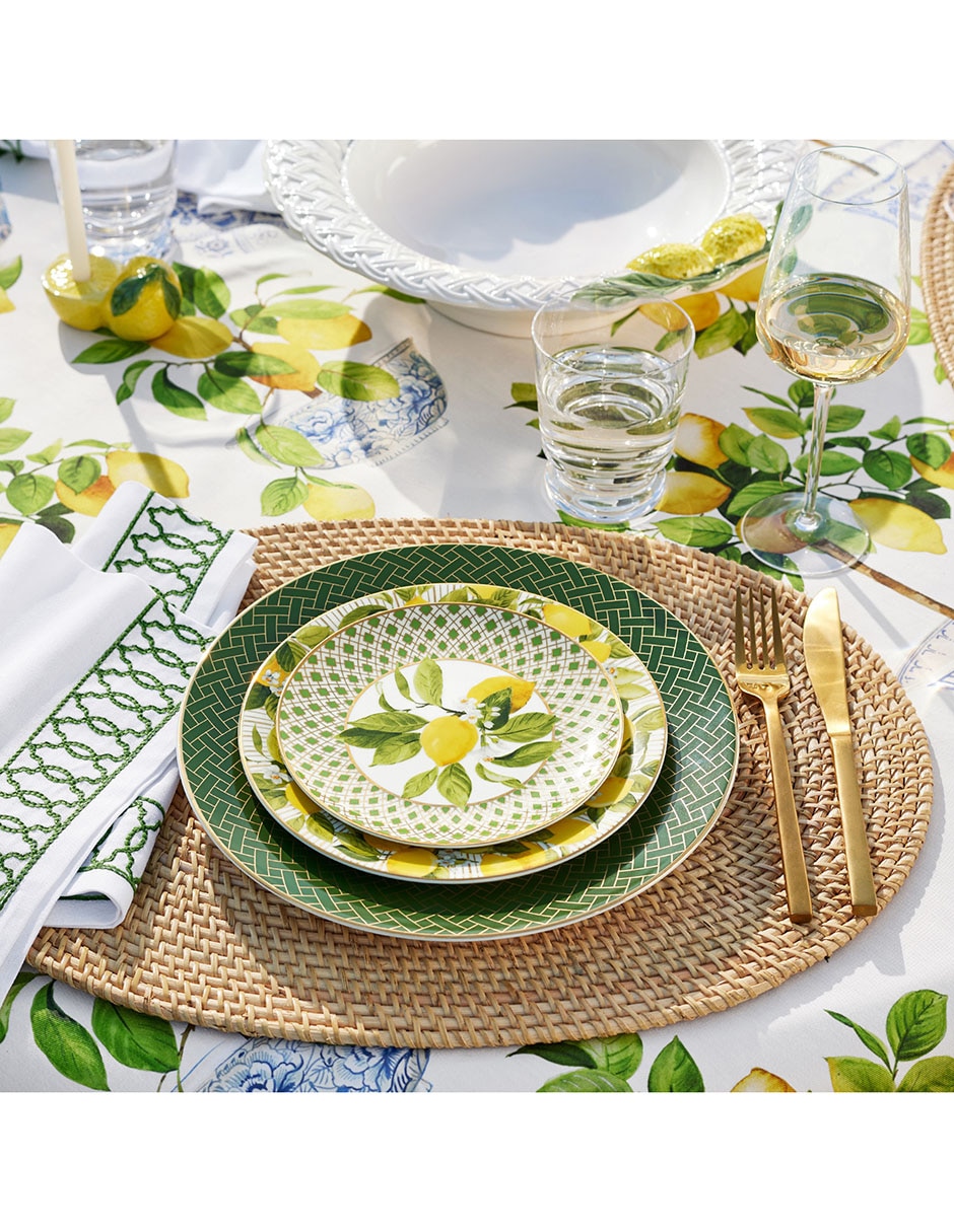 Plato base Garden Lattice de porcelana 3