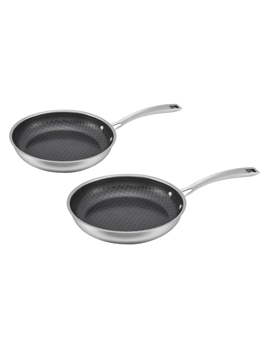 Set de sartenes Fusion Plus de acero inoxidable 2 piezas