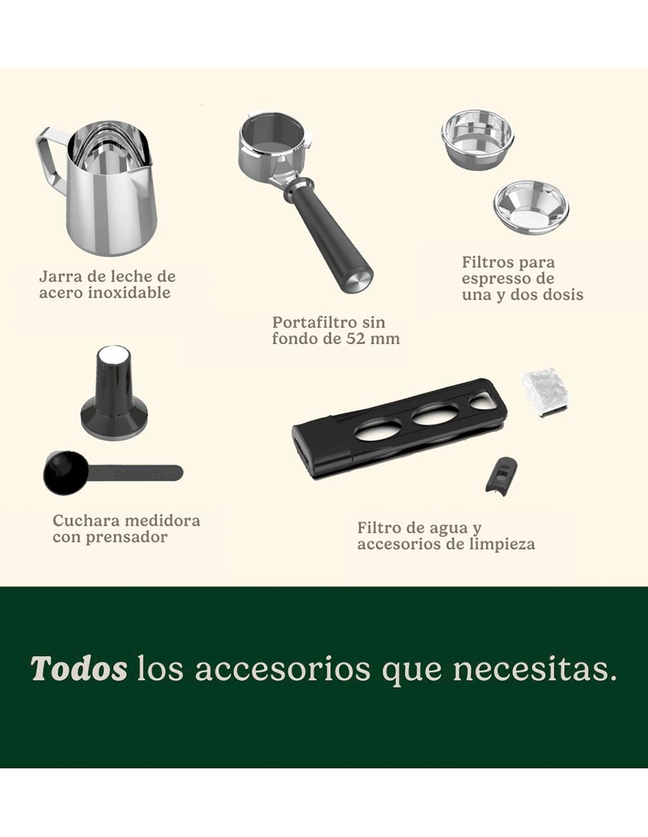 Cafetera espresso Cuisinart bar em-320es