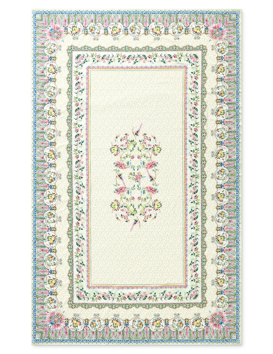 Mantel rectangular de algodón Famille Rose
