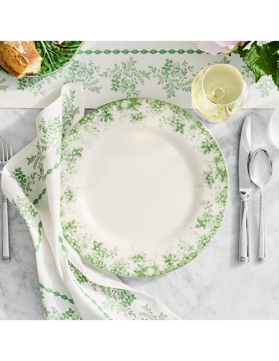 Set platos trinche English Floral de cerámica 4 piezas