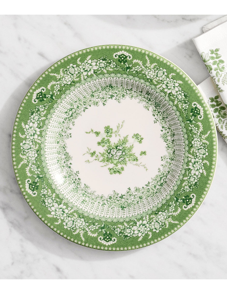 Set platos ensalada English Floral de cerámica 4 piezas