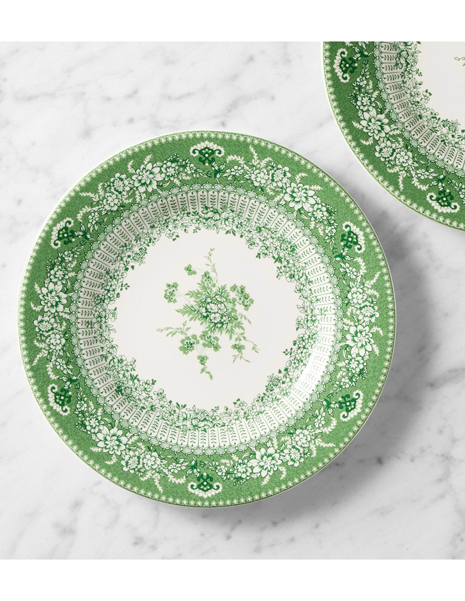 Set platos ensalada English Floral de cerámica 4 piezas