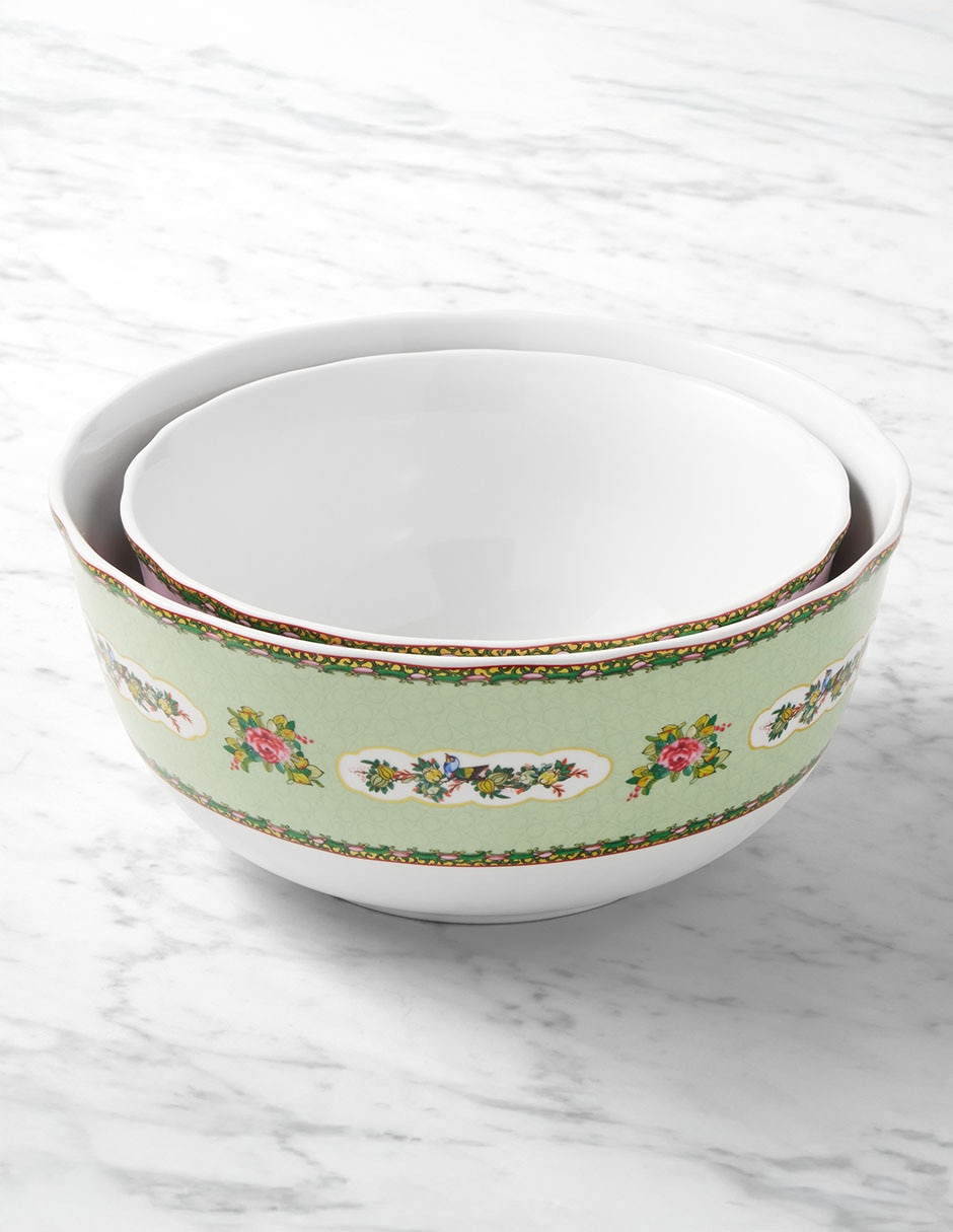 Set bowl Famille Rose 2 piezas de porcelana