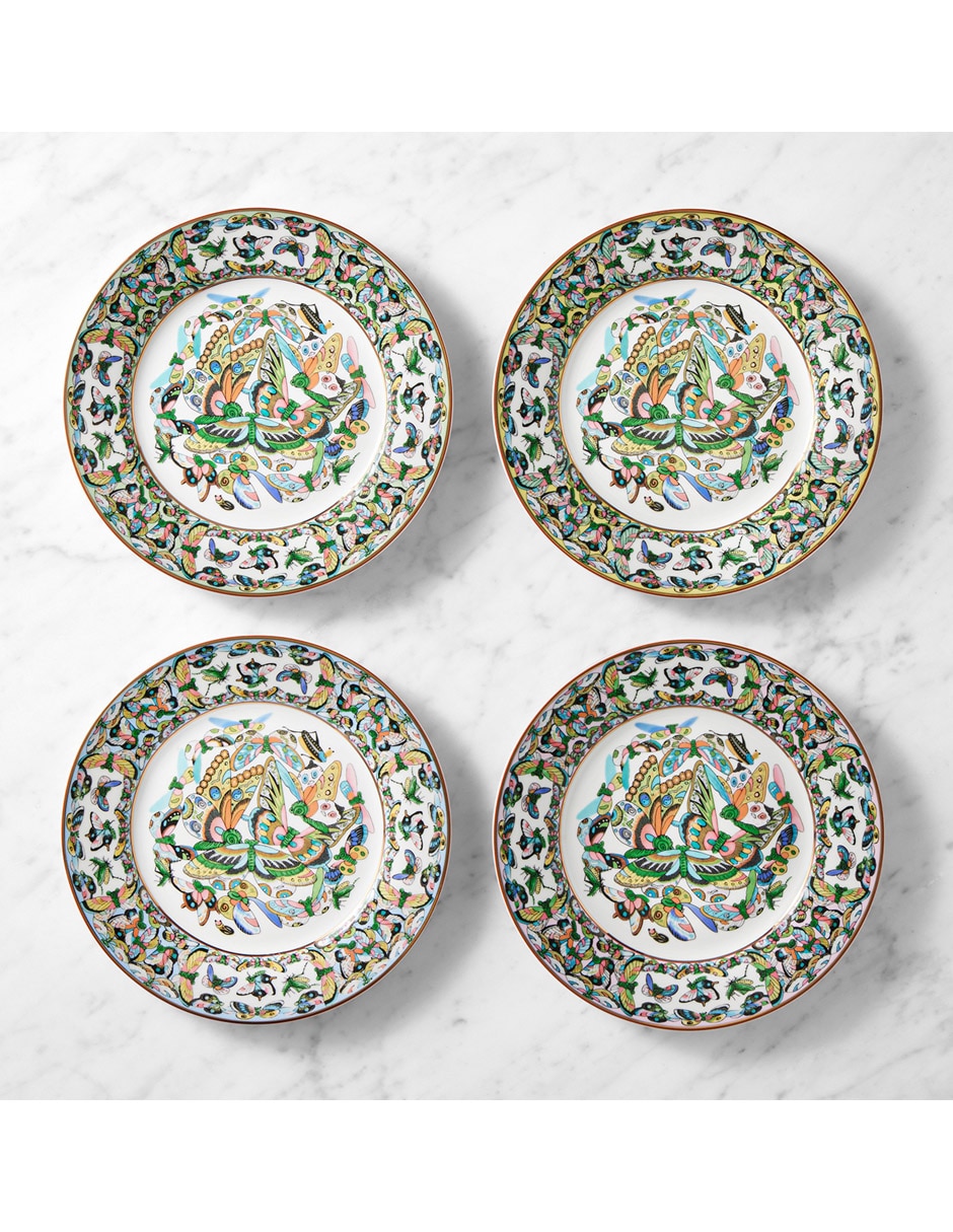 Set platos ensalada Papillon de porcelana 4 piezas Set platos ensalada Papillon de porcelana 4 piezas