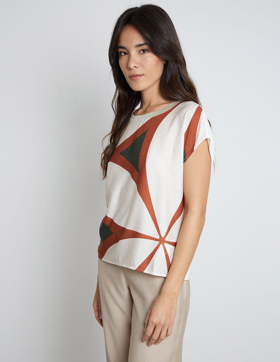 Blusa Trucco manga corta para mujer