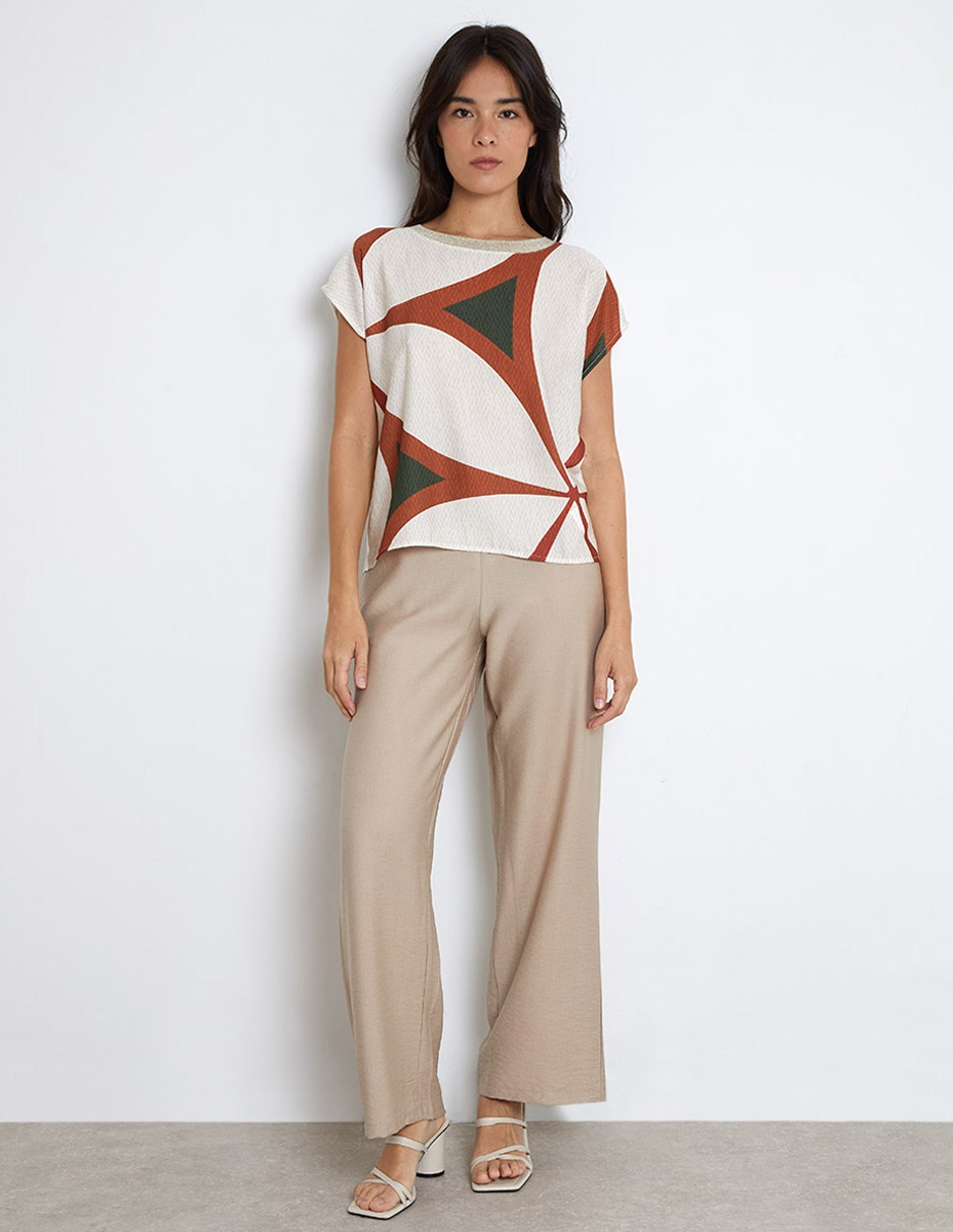Blusa Trucco manga corta para mujer