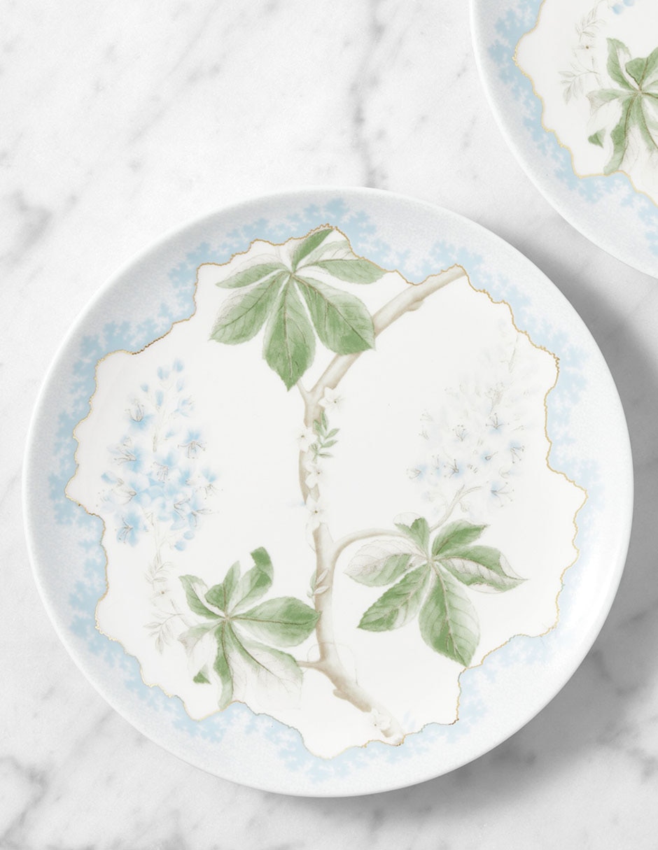 Set platos botana Sanderson de porcelana 4 piezas 1