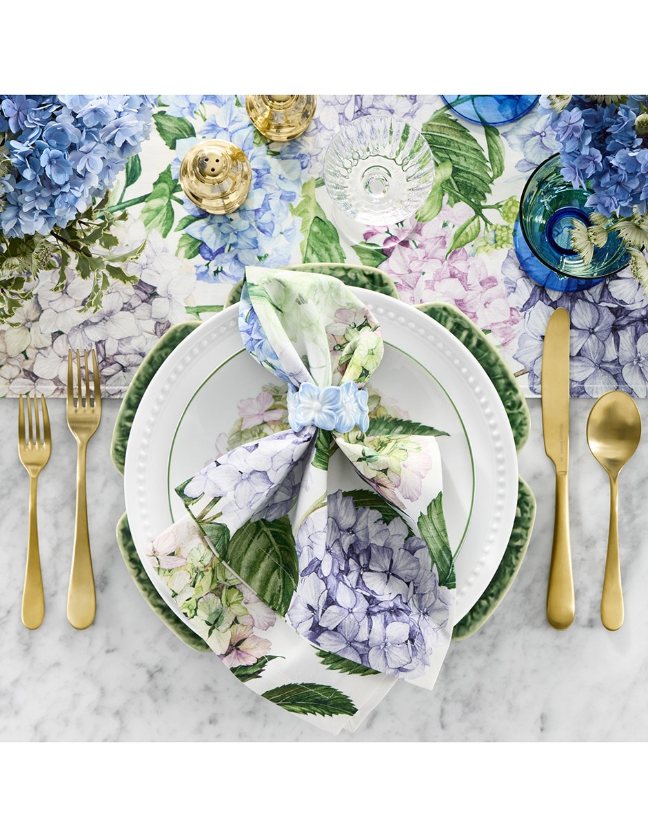 Set servilleta Hydrangea de algodón 4 piezas