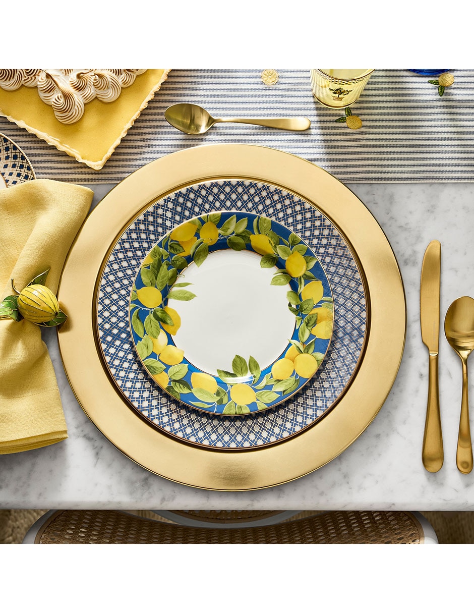 Set de platos para ensalada Limone de porcelana 4 piezas 2