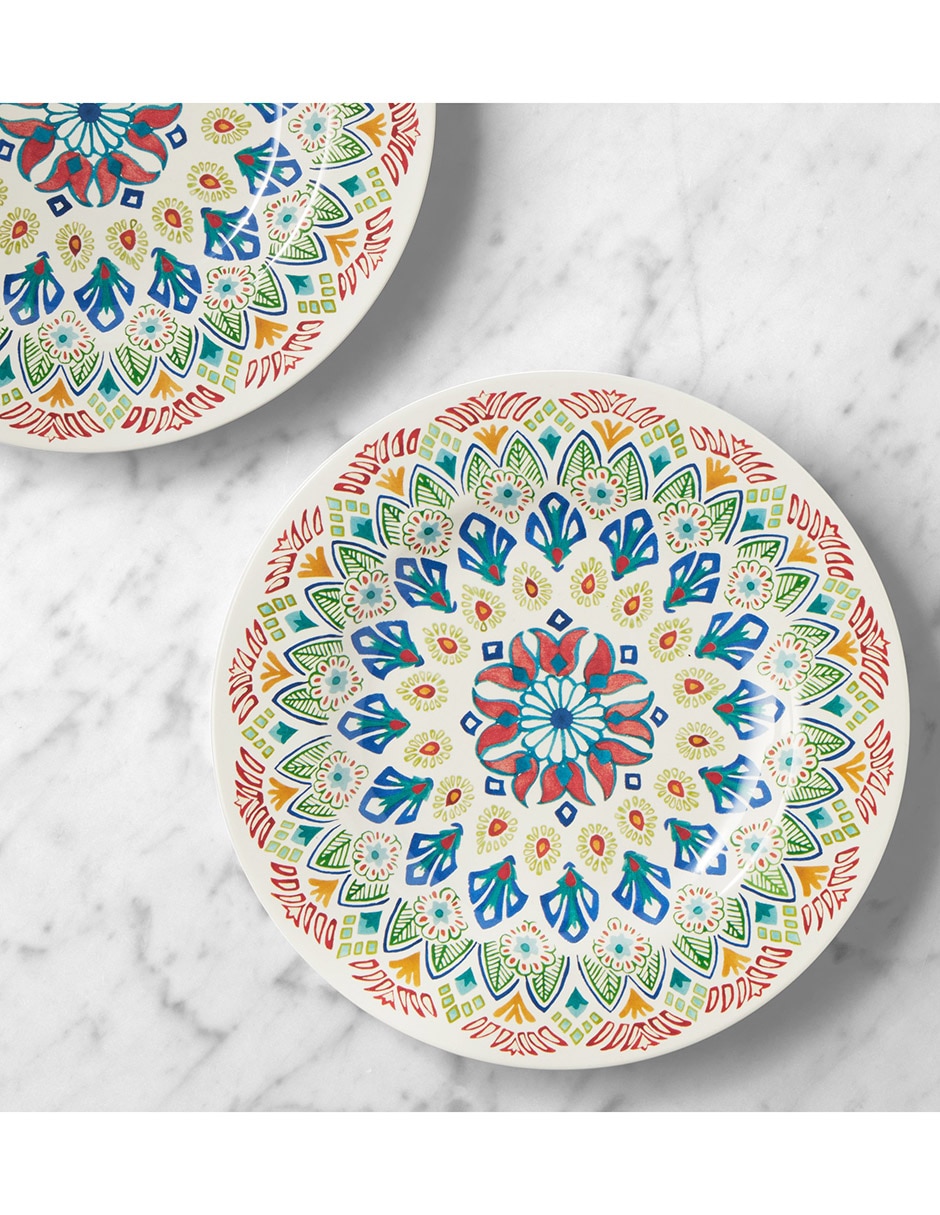 Set platos ensalada Marisol de melamina 4 piezas