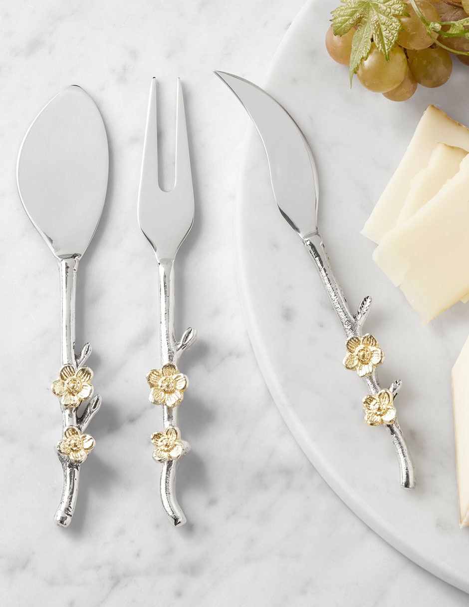 Set de cuchillos para quesos Floral Vine 3 piezas