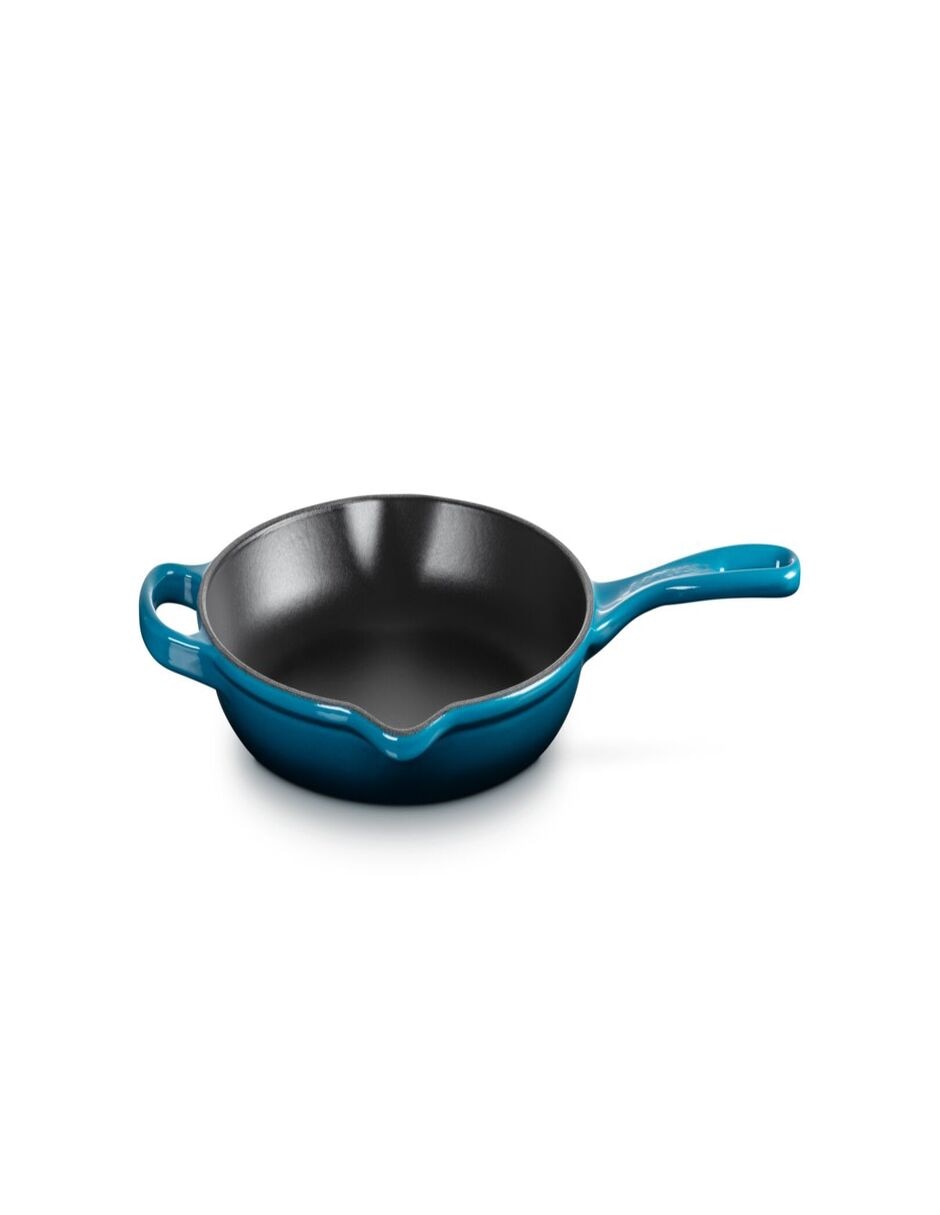 Sartén deep teal de hierro fundido 1