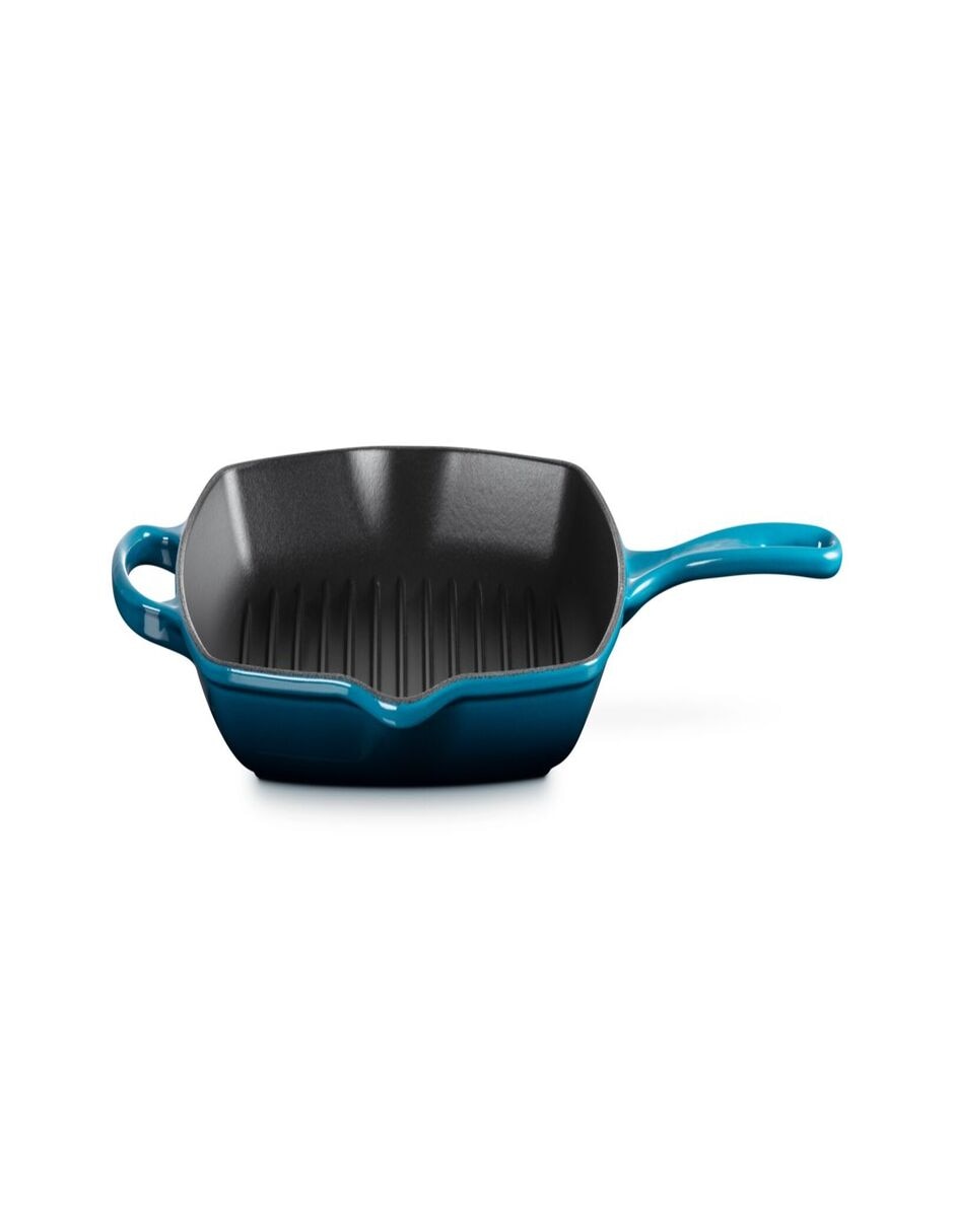 Sartén deep teal de hierro fundido