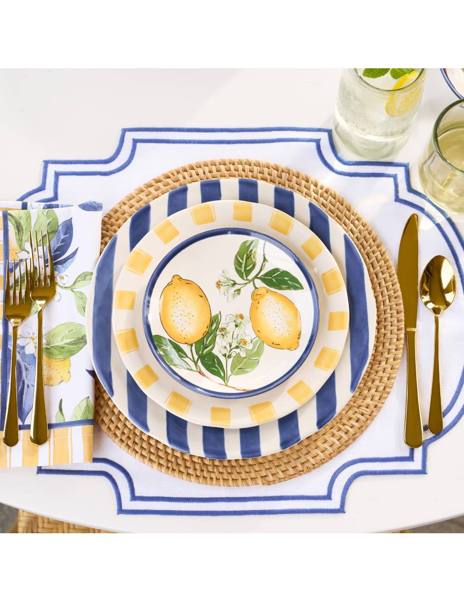 Set de platos para botana Citron de cerámica 4 piezas
