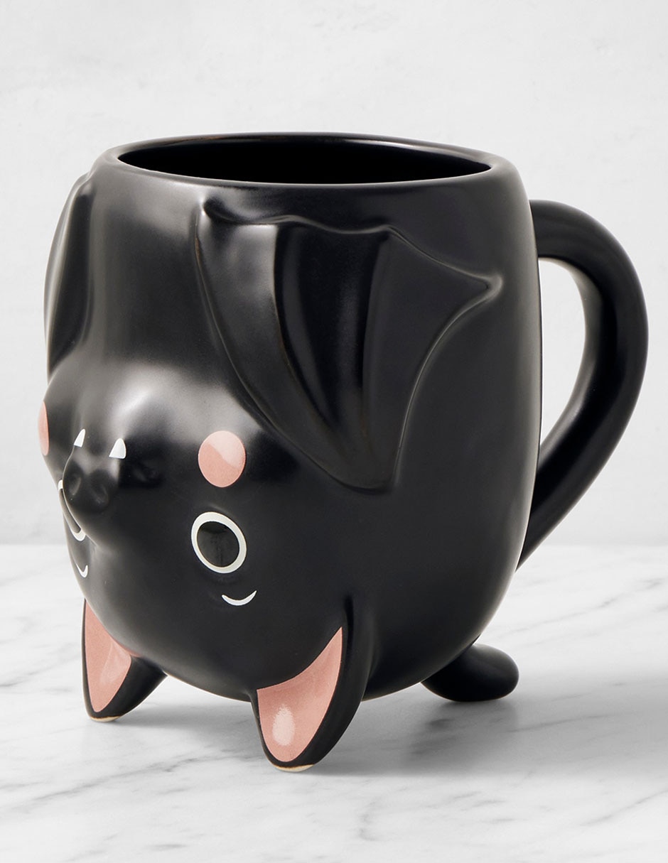Taza Halloween murciélago de cerámica