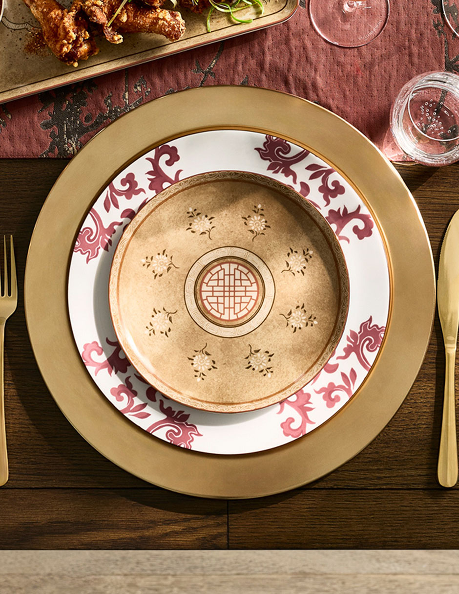 Set platos ensalada Korea de porcelana 4 piezas 2