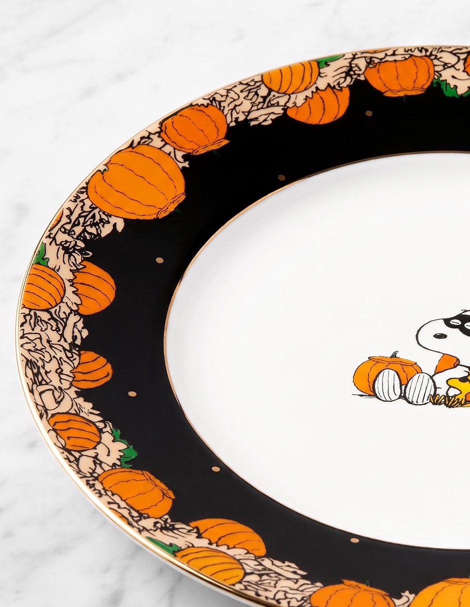 Set platos trinche Peanuts de porcelana 4 piezas