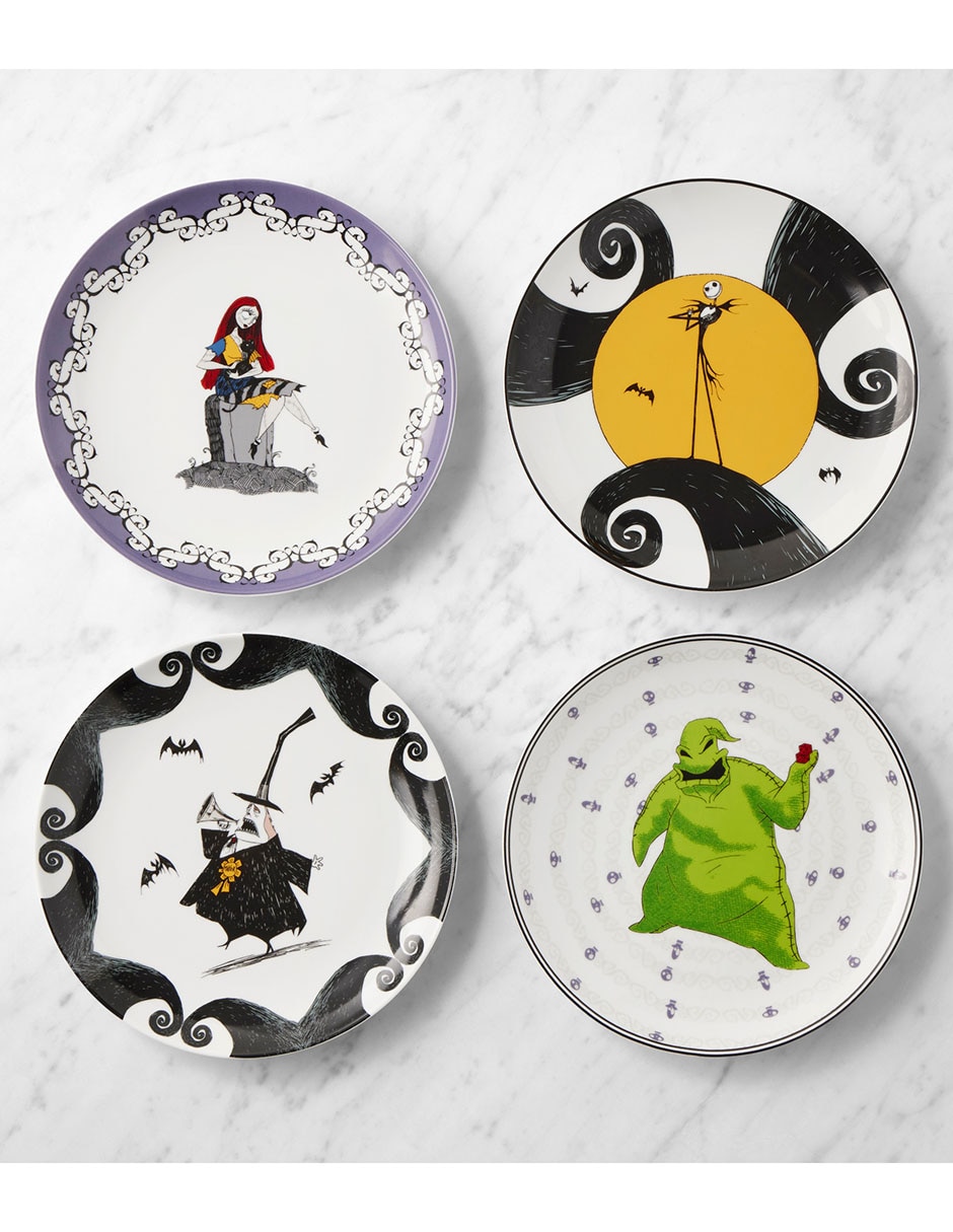 Set de platos surtidos The Nightmare Before Christmas de porcelana 4 piezas Set de platos surtidos The Nightmare Before Christmas de porcelana 4 piezas