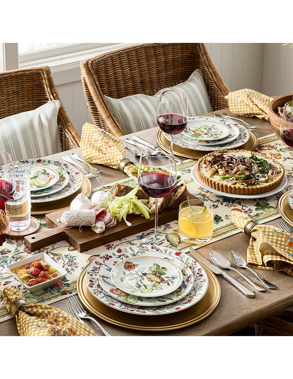 Set platos ensalada Wildwood Botanical de porcelana 4 piezas 4