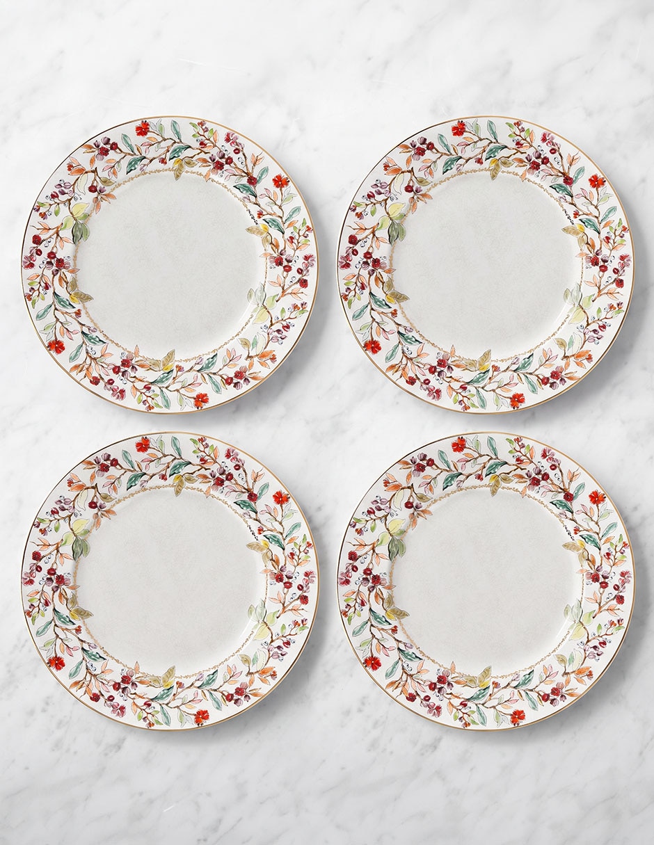 Set platos trinche de porcelana 4 piezas Set platos trinche de porcelana 4 piezas