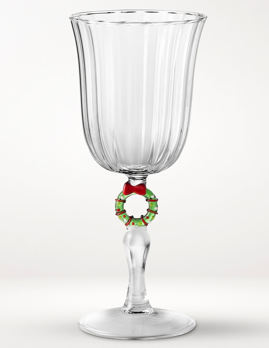 Vaso cocktail twas the night before christmas de vidrio con 4 piezas